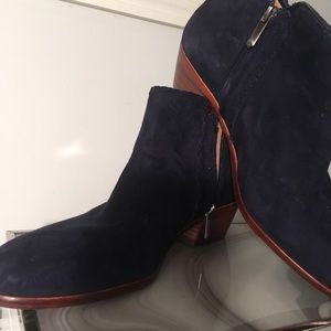 Sam Edelman blue suede booties size 9